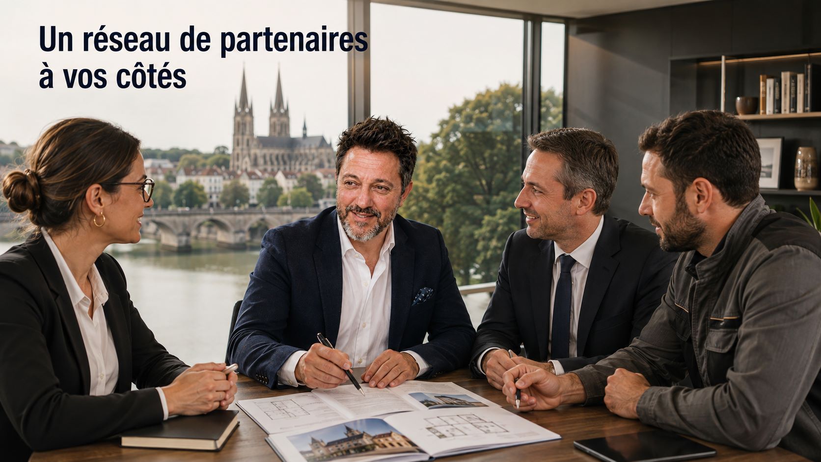 Le réseau de partenaires de Ludovic Mérigaud : notaires, courtiers, diagnostiqueurs, artisans